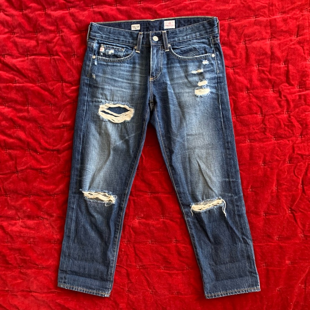 AG Adriano blue Jeans Piper Crop Slouchy Slim women’s size 26